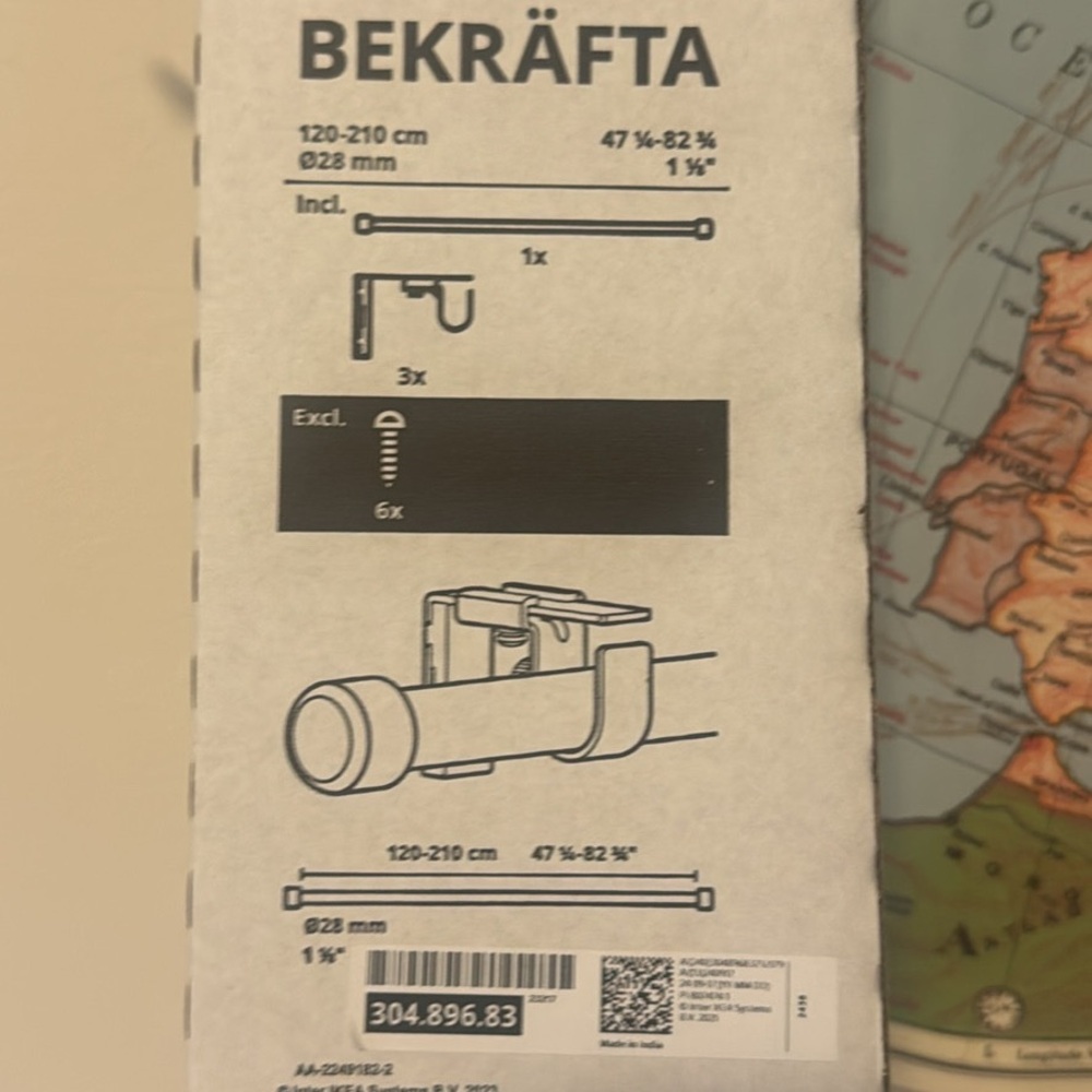BEKRÄFTA Curtain Rod Set